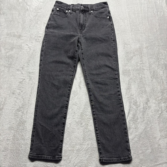 Madewell The Perfect Vintage Jean Size 27 (Fits 28x27.5) Straight Black Denim - Picture 1 of 6